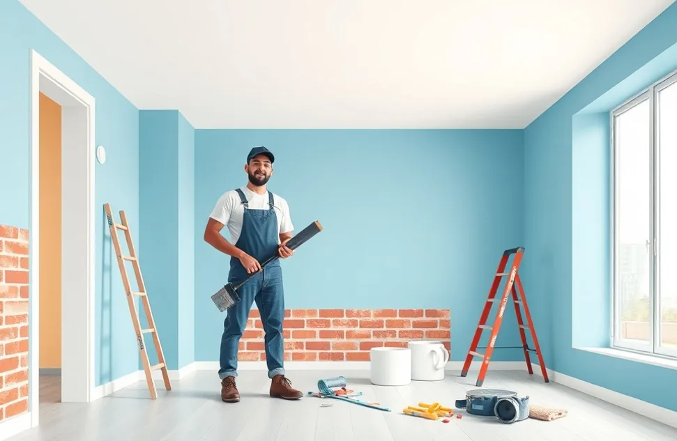 Intérieur rénové après travaux de peinture à Lagny-sur-Marne